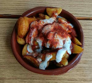 Patatas bravas at Jardin Urbano in Valencia