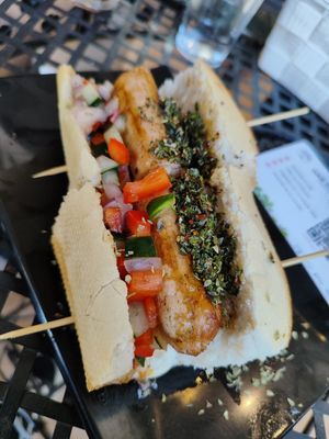Choripán de tofu at Jardin Urbano in Valencia