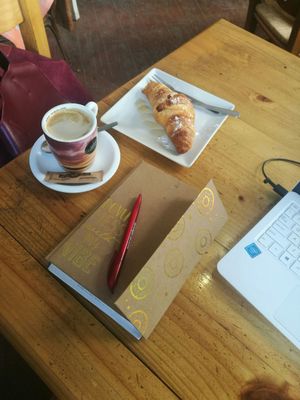 Delicious croissant at Jardin Urbano in Valencia