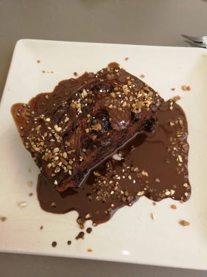Awesome chocolate jam cake  at Jardin Urbano in Valencia
