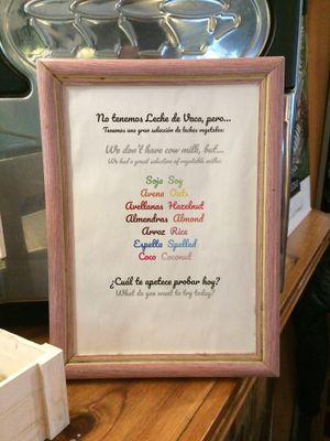 Tipos de leche   at Jardin Urbano in Valencia