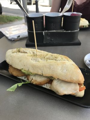 seitan panini  at Jardin Urbano in Valencia