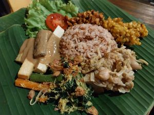 Nasi campur at Puspa's Warung in Ubud