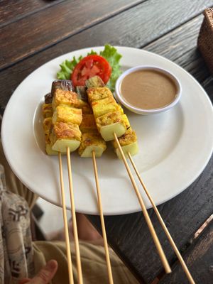 Veg satay   at Puspa's Warung in Ubud