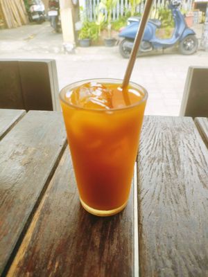 Tumeric drink at Puspa's Warung in Ubud