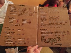 Menù at Puspa's Warung in Ubud