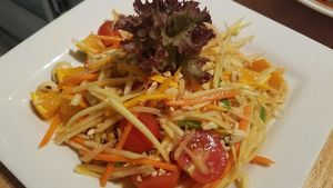 papaya salad at Loving Hut in West Melbourne