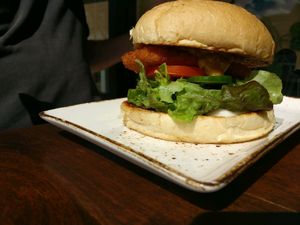 chic burger at Oh My Greens in Melton South