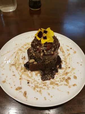 Brownie with ice cream at Oh My Greens in Melton South
