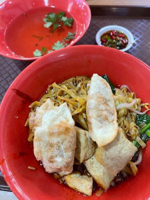 Dumpling Noodle at Yi Shou Vegetarian 益寿斋 in North Singapore