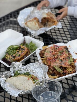 The spread  at Mojos Tacos in St Augustine