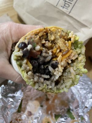Tempeh burrito  at Mojos Tacos in St Augustine