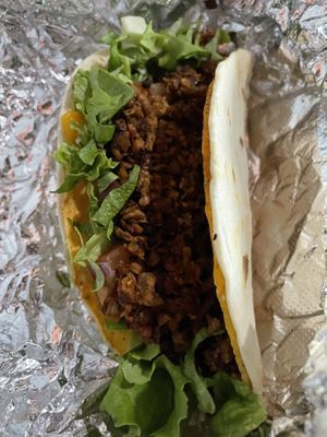 Vegan cheese taco  at Mojos Tacos in St Augustine