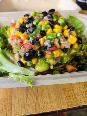 Arepas with local organic tempeh. Delicious and very fresh! at Mojos Tacos in St Augustine