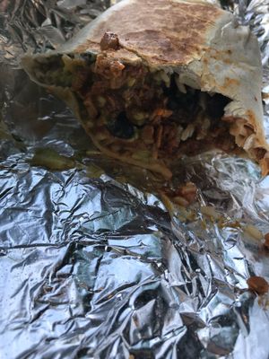 Just half of this giant burrito  at Mojos Tacos in St Augustine