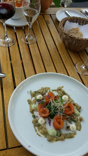 Lachs-Vorspeise at GUT LEBEN am Morstein in Westhofen