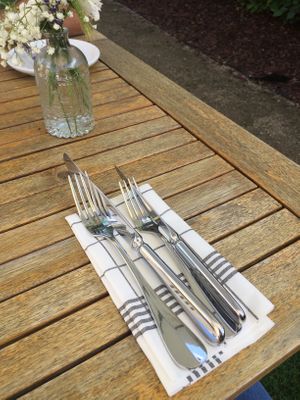 nice to sit outside  at GUT LEBEN am Morstein in Westhofen