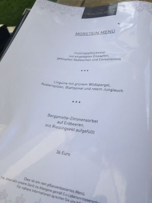 Menu options  at GUT LEBEN am Morstein in Westhofen