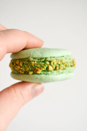 Macarron de pistache  at Veganeria Le Muf in Mexico City