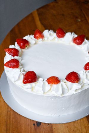 Pastel de tres leches con fresas  at Veganeria Le Muf in Mexico City