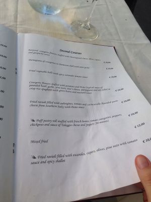 Menu August 2017 at Arancia Blu in Rome