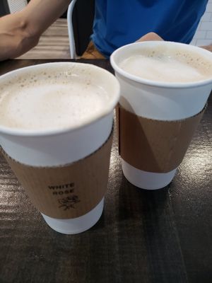 With oat milk at White Rose Coffee in Miami