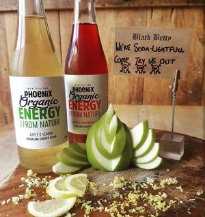 serving organic juices at Black Betty Cafe in Christchurch