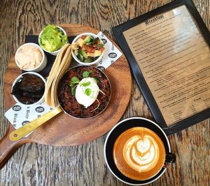 Vegetarian Mexican beans (vegan option available)  at Black Betty Cafe in Christchurch