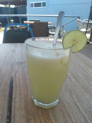 Pineapple and Limon limonade at Capuchino Cafe in La Paz