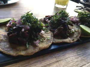 Tacos de barbacoa  at Capuchino Cafe in La Paz
