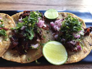 Tacos de barbacoa  at Capuchino Cafe in La Paz