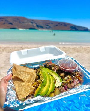 Vegan ceviche in Playa Balandra, La Paz, Mexico #Veganuary at Capuchino Cafe in La Paz