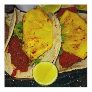 Tacos al Pastor at Capuchino Cafe in La Paz