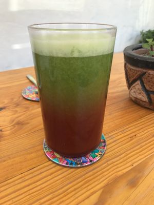 Jugo verde was amazing  at Capuchino Cafe in La Paz