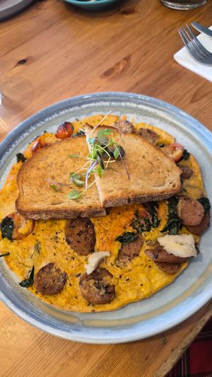 Vegan omelette (special) at Platform 1 Cafe in Ormond