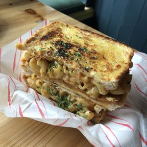 Mac & cheese toastie  at FacePlant Foods in Edinburgh
