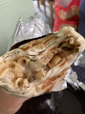 Buffalo chicken mac burrito special  at FacePlant Foods in Edinburgh