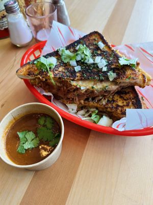 Birria cheeze toastie  at FacePlant Foods in Edinburgh