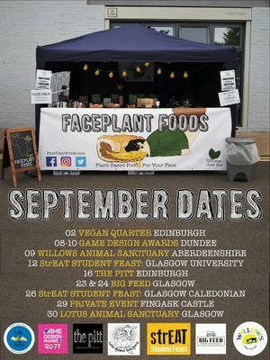 September Events at FacePlant Foods in Edinburgh