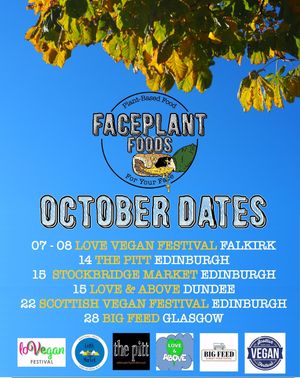 Where to find FacePlant Foods in October at FacePlant Foods in Edinburgh