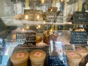 Sweet treats at the counter   at FacePlant Foods in Edinburgh