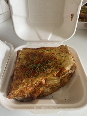 Kimcheese toastie   at FacePlant Foods in Edinburgh