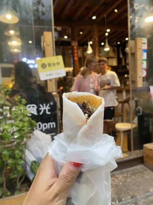 Porcini wrap  at Rice Slurp in Lijiang