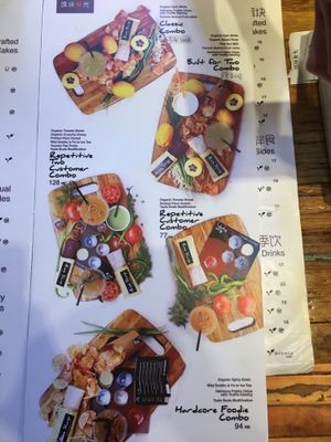 Menu right at Rice Slurp in Lijiang