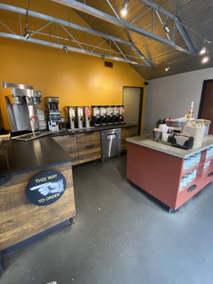 Coffee station  at Corner Store in Orleans