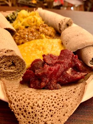 Veggie combo platter at Nanyea Restaurant Coffee House & Bar in Dayton