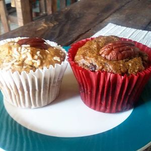 Vegan muffins at Velvet Bakery & Coffee in La Paz