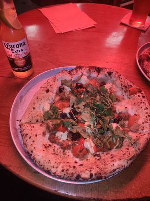 Jackfruit pizza - no tomato!!! at The Franciscan Well Brewery in Cork