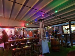 Cosy beer garden at The Franciscan Well Brewery in Cork