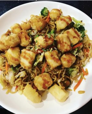 Tofu Yakisoba at Red Wasabi in Loma Linda